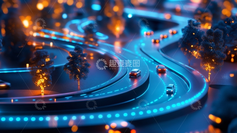 高清大图下载【趣麦麦图】抽象科技道路