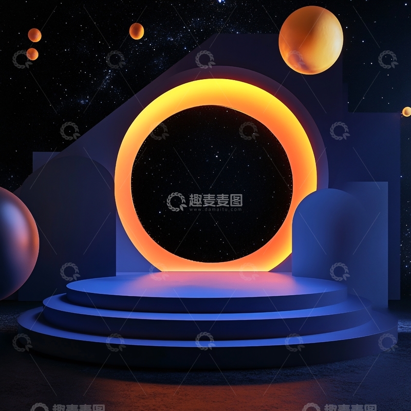 高清大图下载【趣麦麦图】炫酷展台