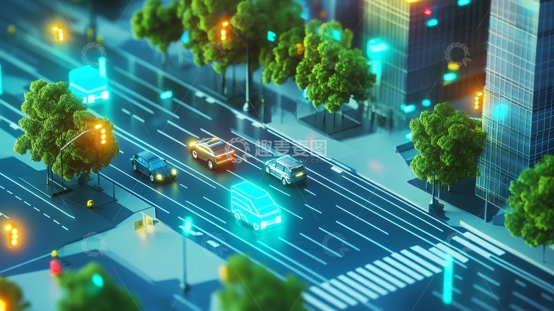 高清大图下载【趣麦麦图】智能马路