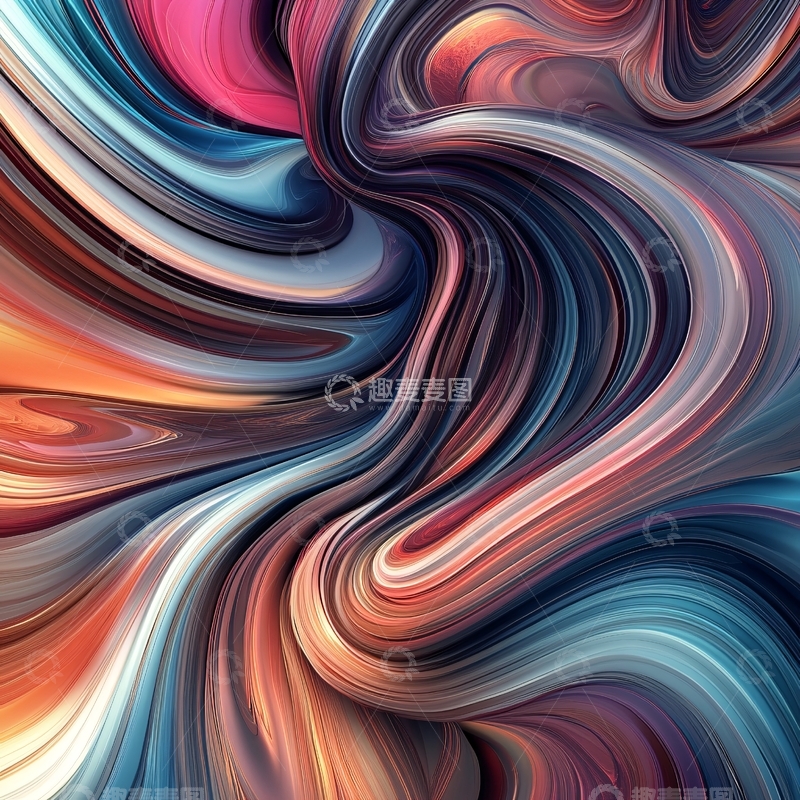 高清大图下载【趣麦麦图】印花旋涡背景3