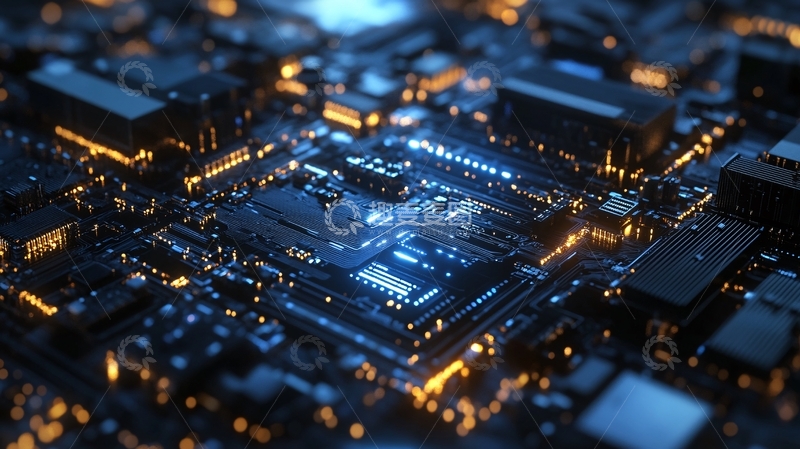 高清大图下载【趣麦麦图】芯片科技集成电路35