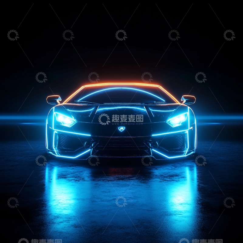 高清大图下载【趣麦麦图】发光的车酷炫车1