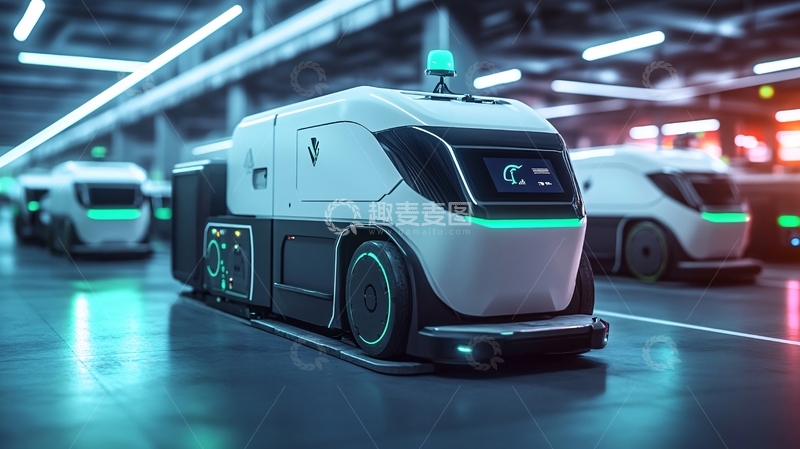 高清大图下载【趣麦麦图】无人驾驶运输车2