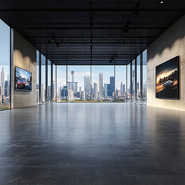 城市缩影展厅背景