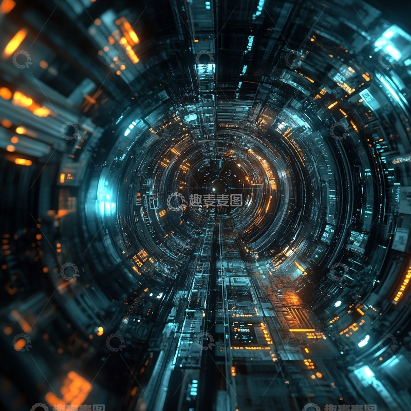 高清大图下载【趣麦麦图】科技感隧道37