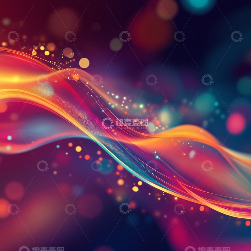 高清大图下载【趣麦麦图】炫彩绚丽曲线条纹高雅4