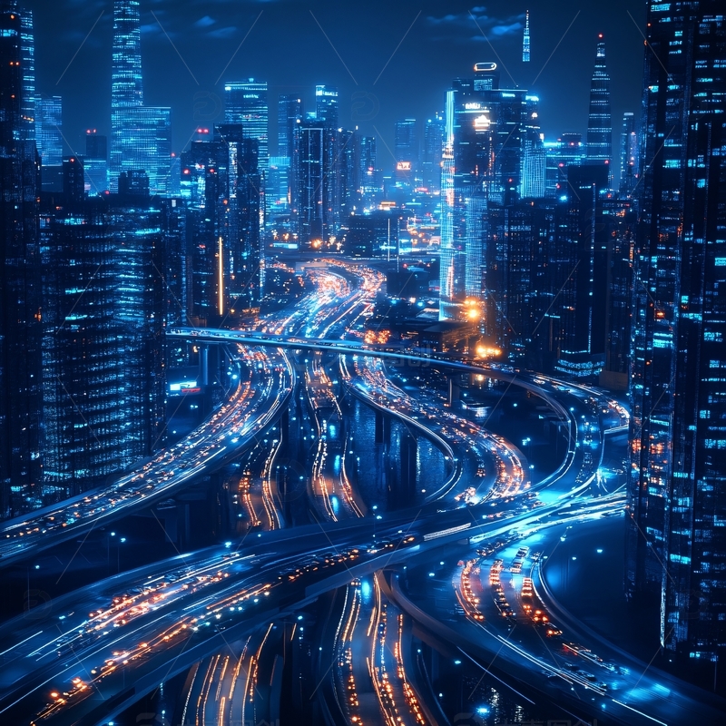 高清大图下载【趣麦麦图】现代科技炫光城市3