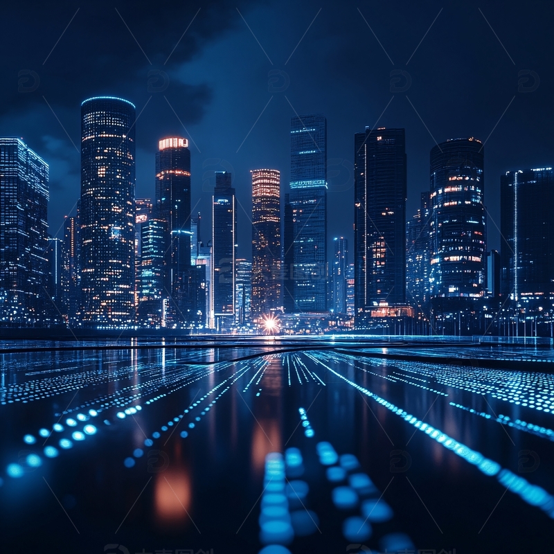 高清大图下载【趣麦麦图】现代科技炫光城市2