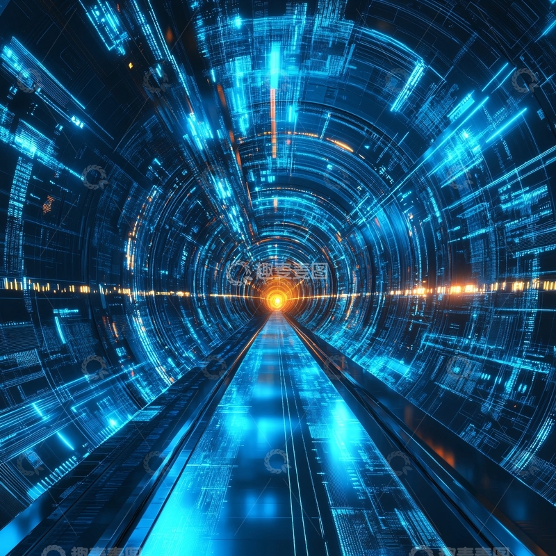 高清大图下载【趣麦麦图】科技感隧道39