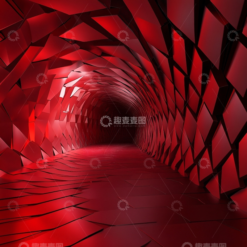 高清大图下载【趣麦麦图】红色隧道2