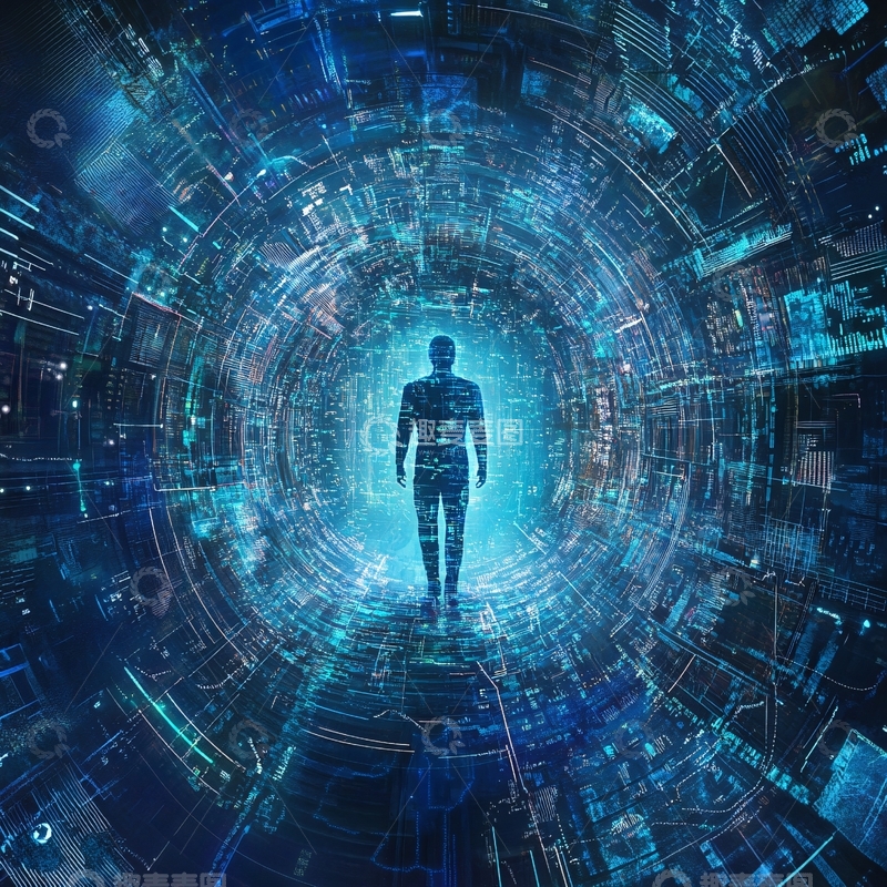 高清大图下载【趣麦麦图】科技感人物界面1