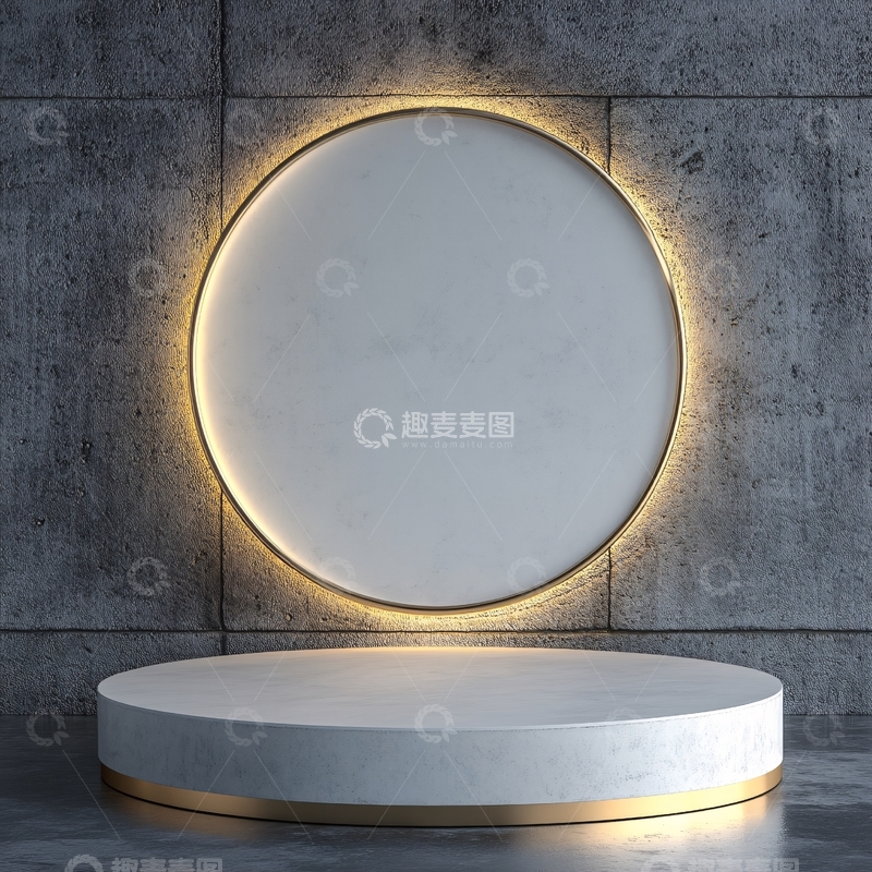 高清大图下载【趣麦麦图】圆形展示台1