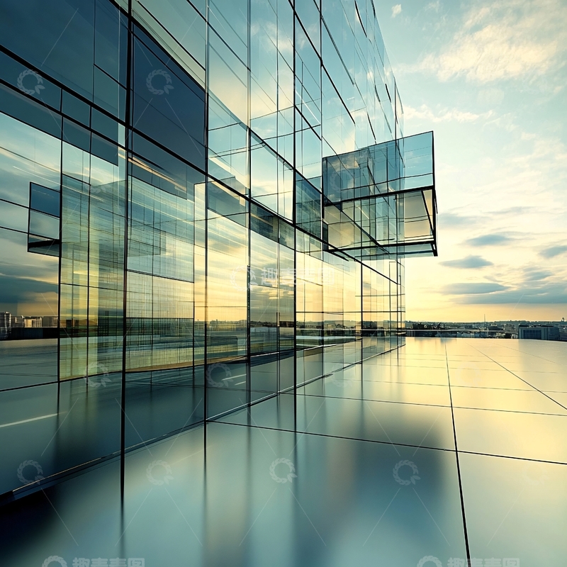 高清大图下载【趣麦麦图】玻璃金属材质建筑3