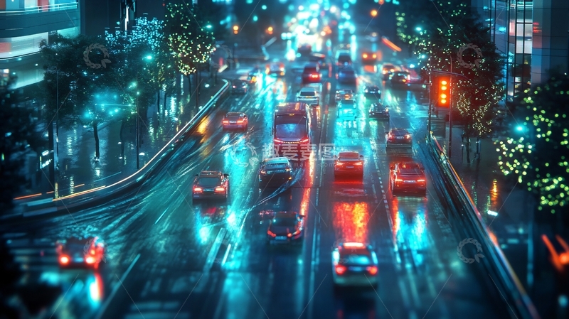 高清大图下载【趣麦麦图】智慧交通科技4