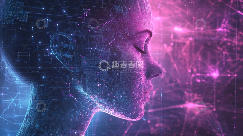 高清大图下载【趣麦麦图】人工智能科幻背景1