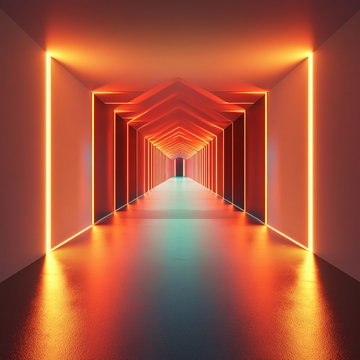 流光溢彩的霓虹灯走廊3