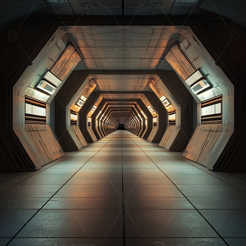 高清大图下载【趣麦麦图】科幻门廊