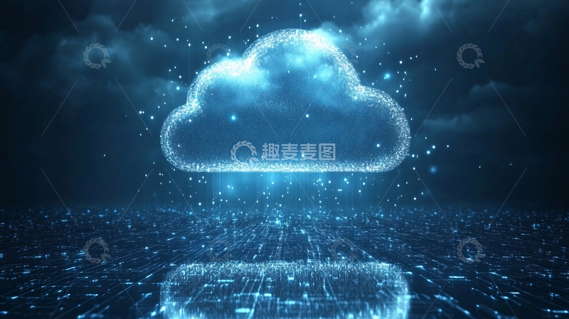 高清大图下载【趣麦麦图】科技云背景2