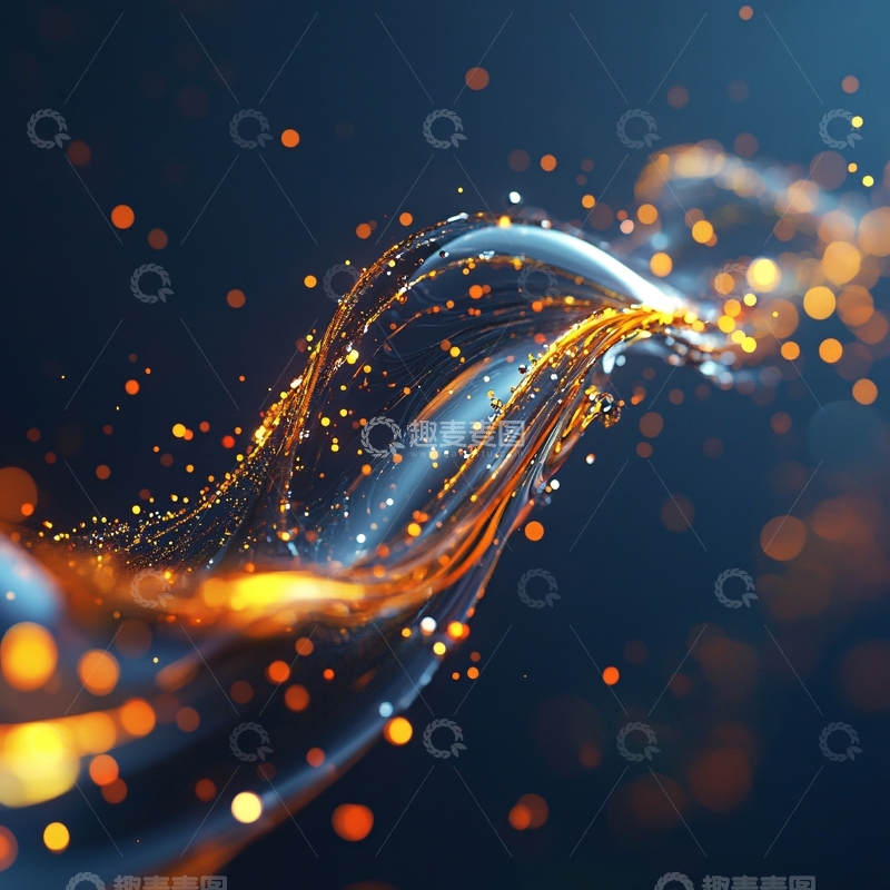 高清大图下载【趣麦麦图】流动金色