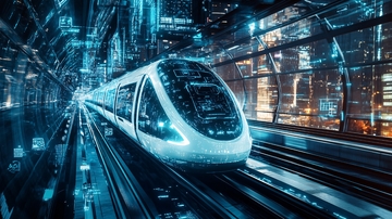 高铁行驶城市门户1