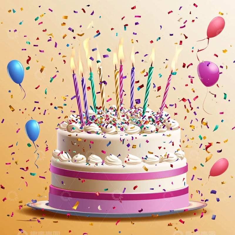 高清大图下载【趣麦麦图】生日蛋糕素材1