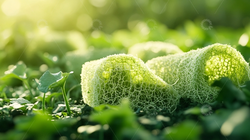 高清大图下载【趣麦麦图】丝瓜藤虚化背景