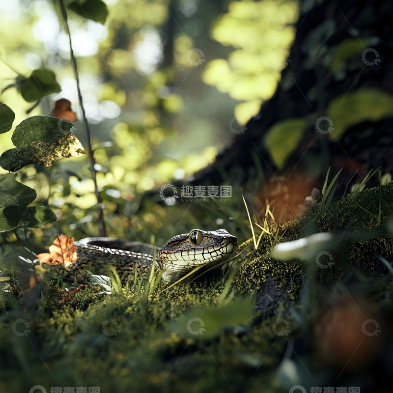 高清大图下载【趣麦麦图】山林里的蜥蜴