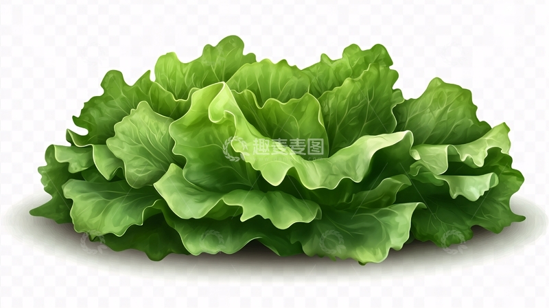 高清大图下载【趣麦麦图】插画生菜1