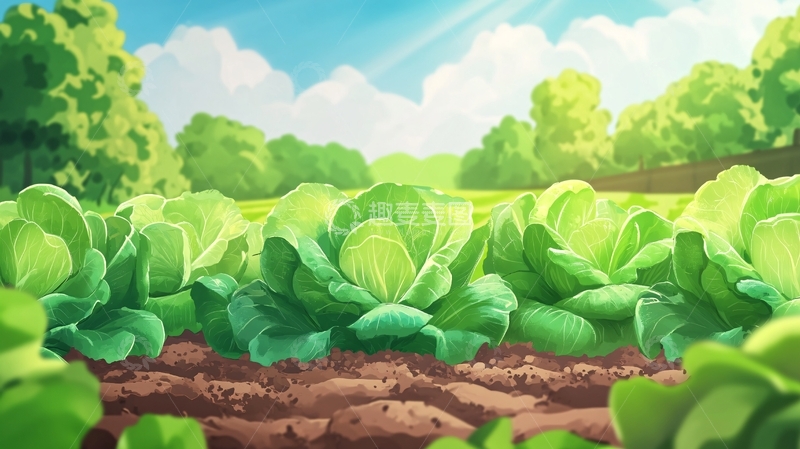 高清大图下载【趣麦麦图】手绘菜地