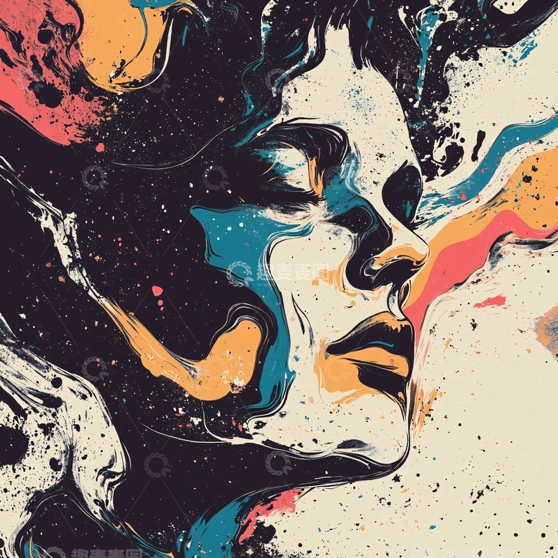 高清大图下载【趣麦麦图】-流体肌理图案