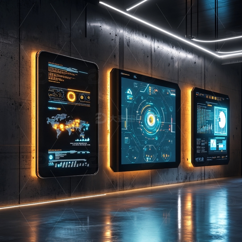 高清大图下载【趣麦麦图】科技感灯箱