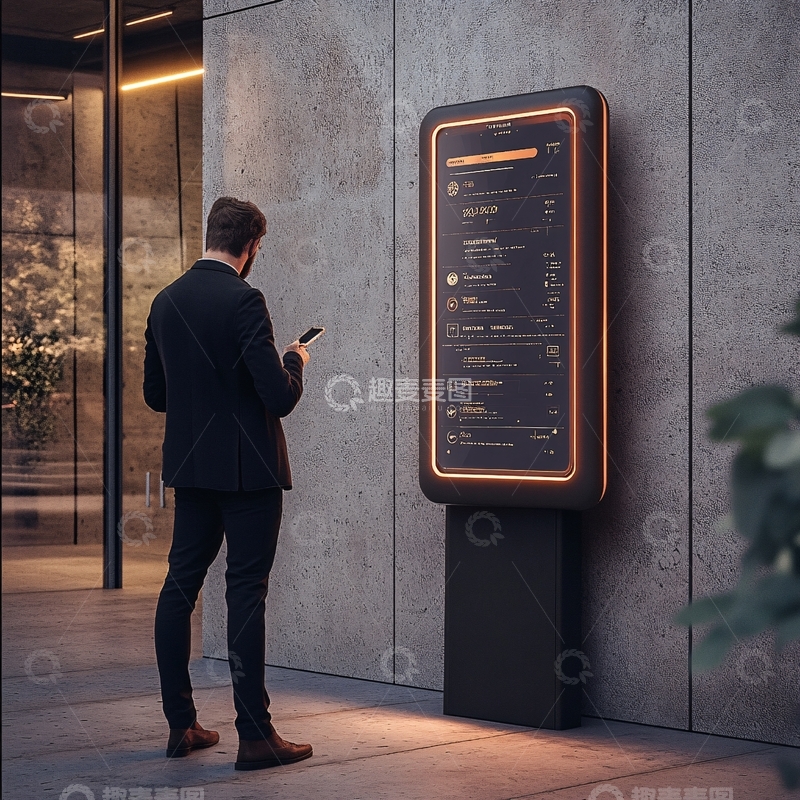 高清大图下载【趣麦麦图】导视牌内置灯光