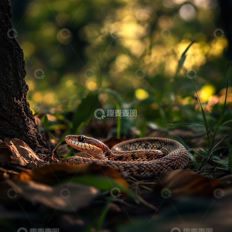 高清大图下载【趣麦麦图】双蛇戏珠