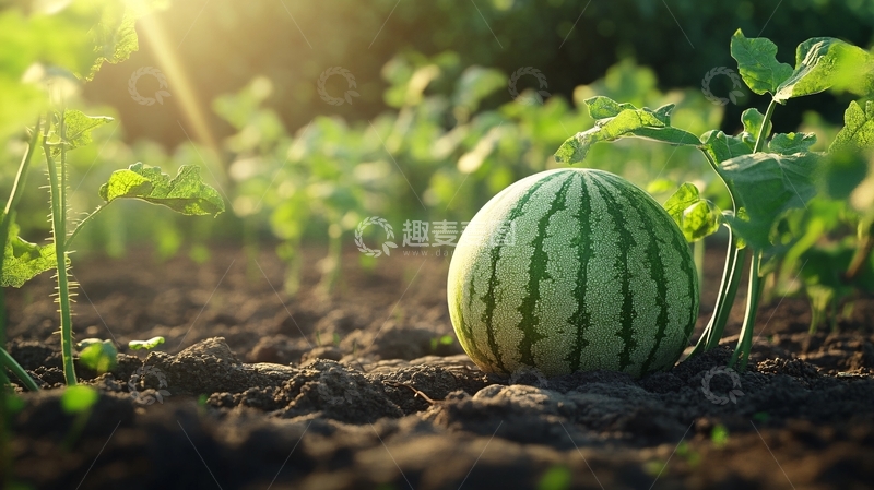 高清大图下载【趣麦麦图】西瓜种植新鲜水果1