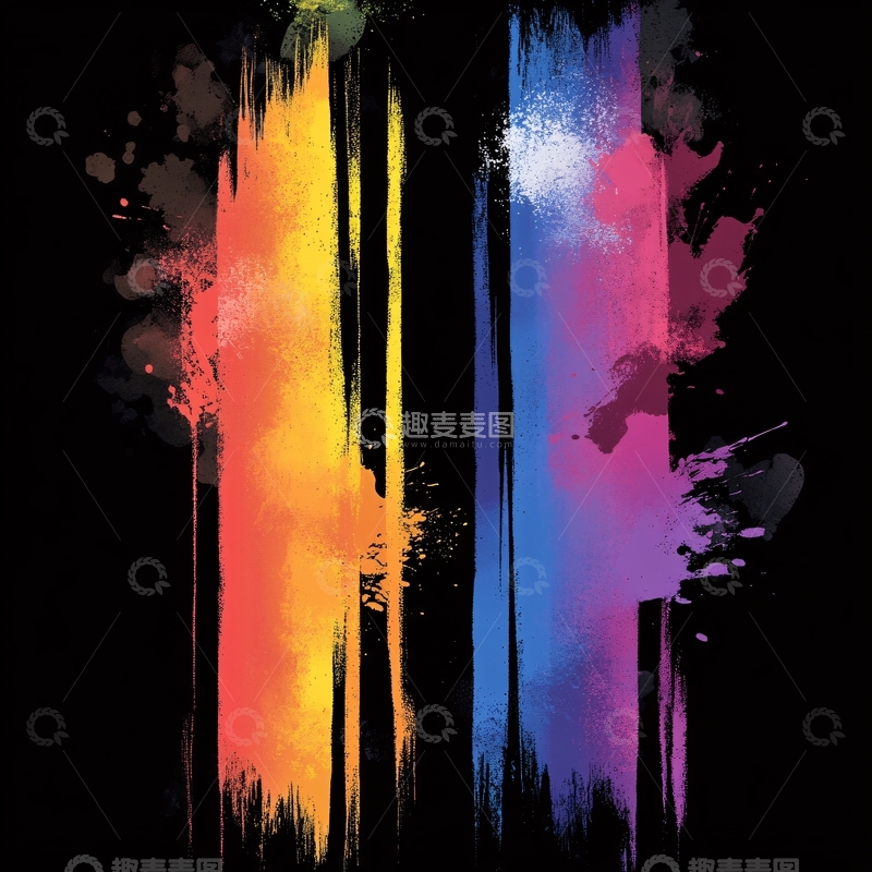 高清大图下载【趣麦麦图】现代炫彩背景笔刷肌理