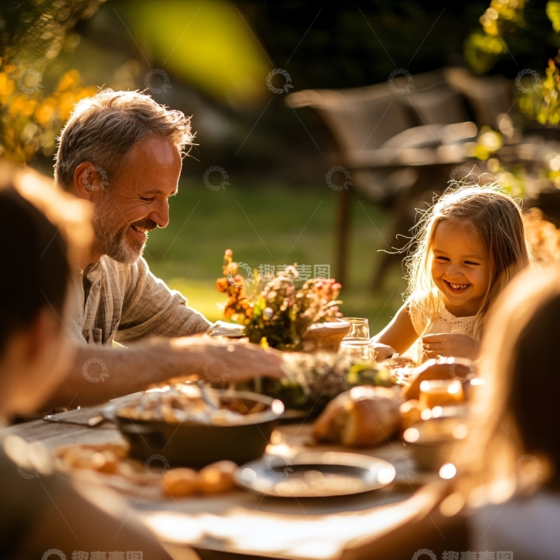 高清大图下载【趣麦麦图】感恩节家庭团聚2
