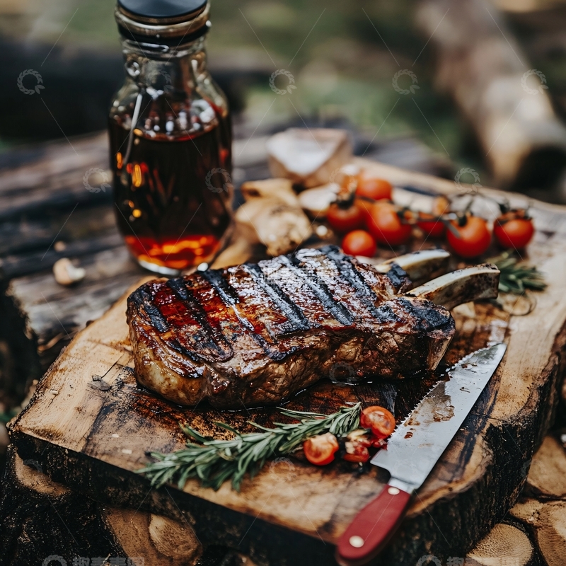 高清大图下载【趣麦麦图】果木烤战斧牛排