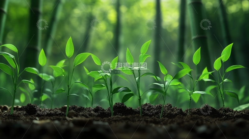 高清大图下载【趣麦麦图】绿色环保竹林壁纸12