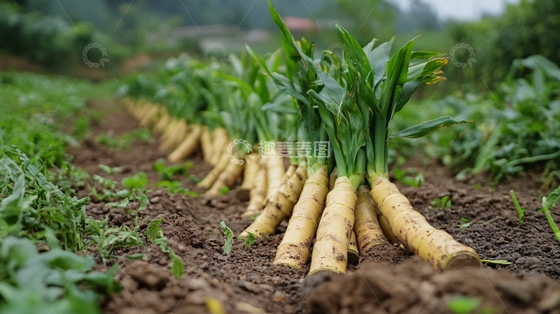 高清大图下载【趣麦麦图】青姜菜种植