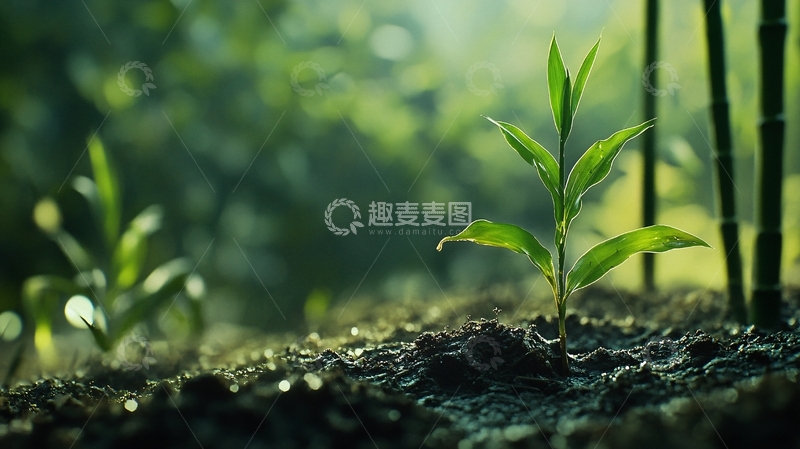 高清大图下载【趣麦麦图】电脑壁纸小苗秧21