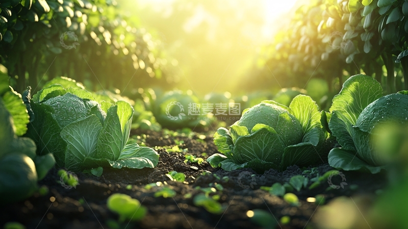 高清大图下载【趣麦麦图】阳光下的青菜57