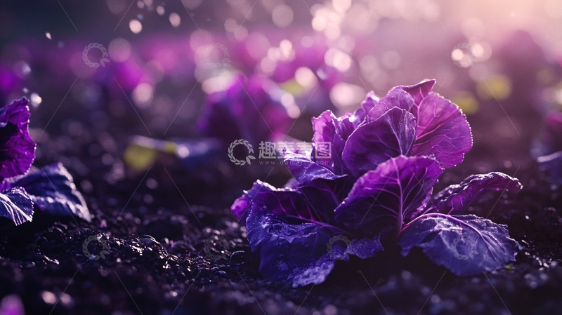 高清大图下载【趣麦麦图】光影花卉粉紫色花