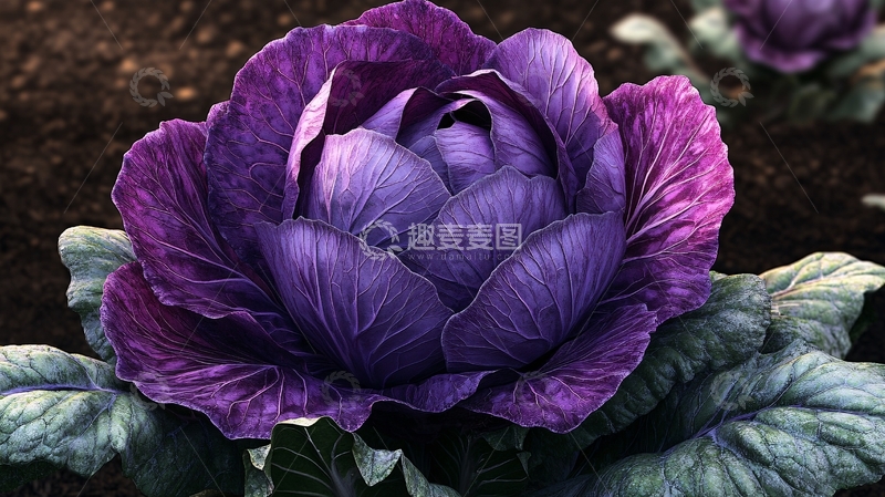 高清大图下载【趣麦麦图】烟绒紫牡丹