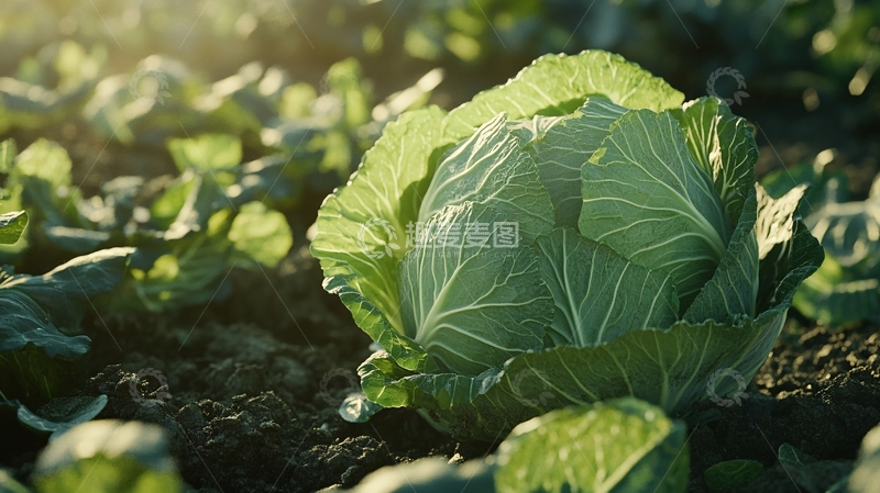 高清大图下载【趣麦麦图】田地里的包心菜