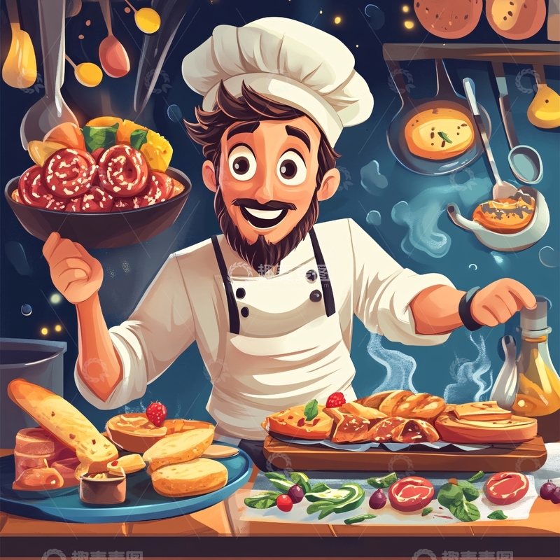 高清大图下载【趣麦麦图】美食人物美食小吃