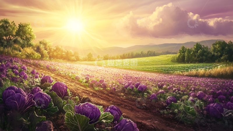 高清大图下载【趣麦麦图】唯美梦幻花田场景62