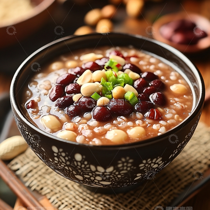 高清大图下载【趣麦麦图】红豆粥主图