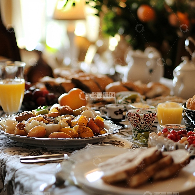 高清大图下载【趣麦麦图】一顿丰盛的西式早餐