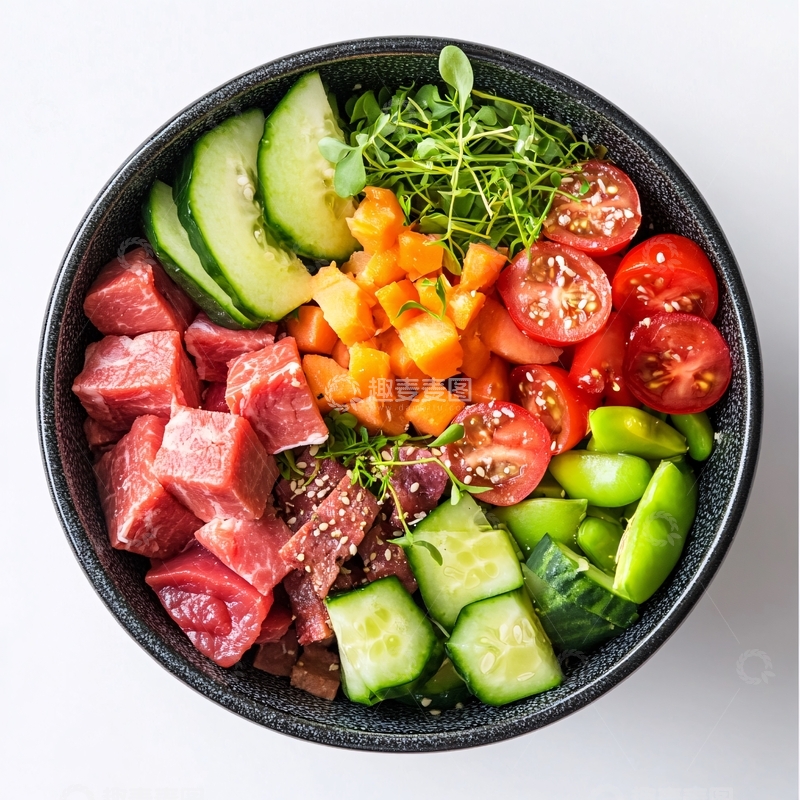 高清大图下载【趣麦麦图】料理生食牛肉1