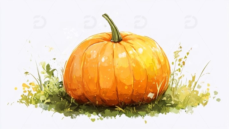 高清大图下载【趣麦麦图】贝贝南瓜插画1